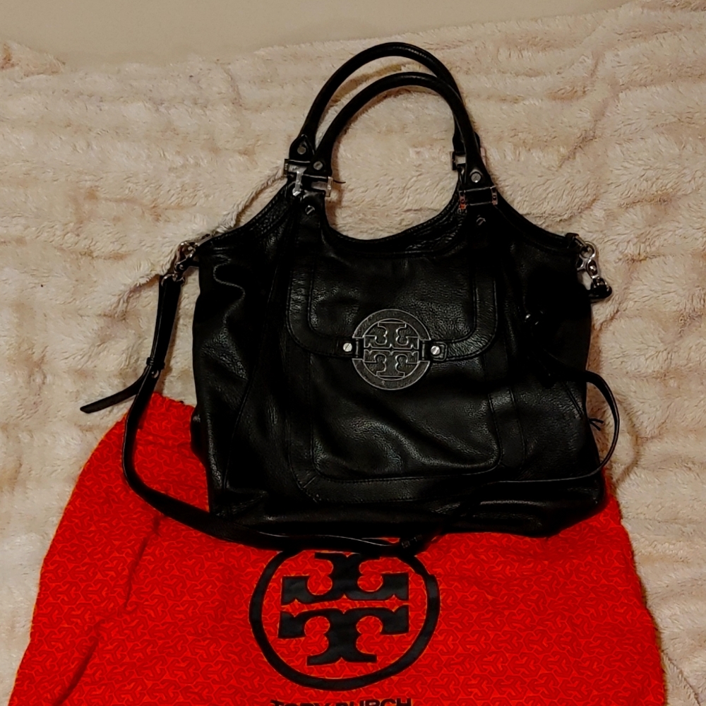 Leather black large Tory Burch